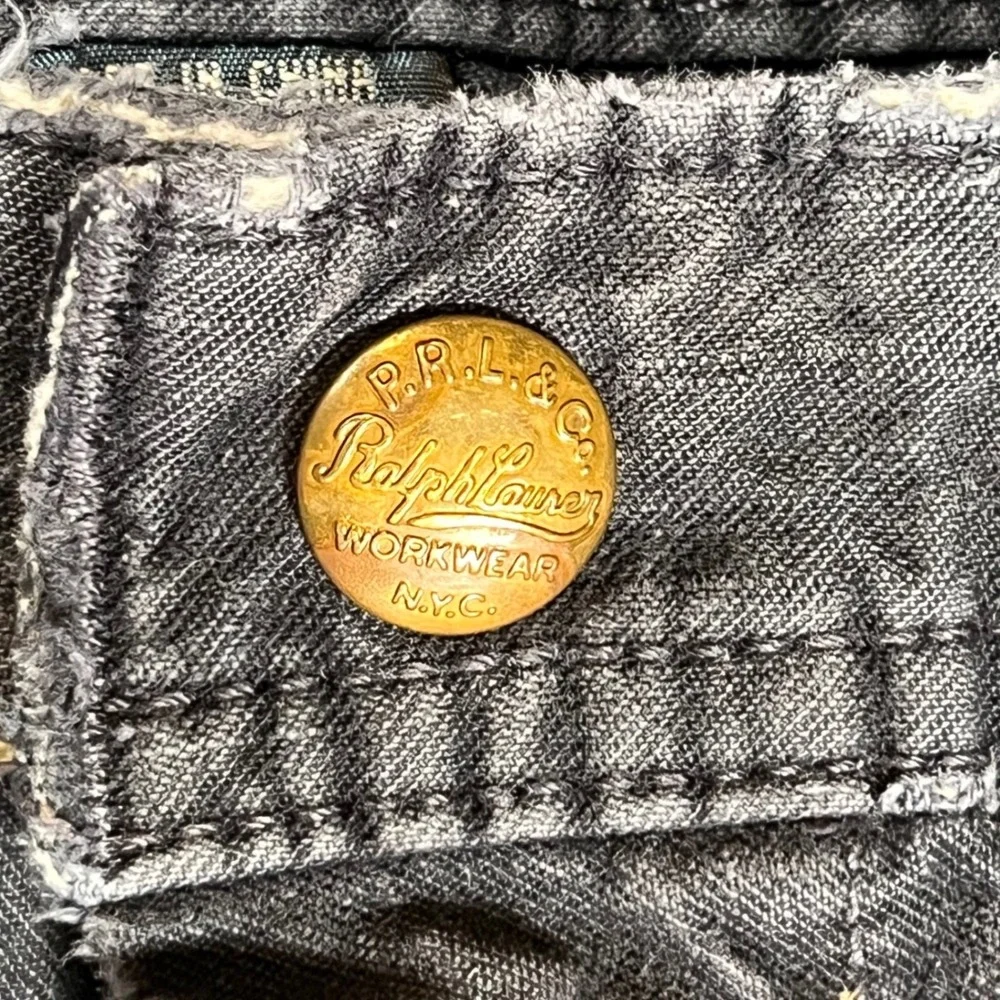 Vintage Polo Ralph Lauren Carpenter Shorts Men 38 Navy Utility Distressed‎ Y2K